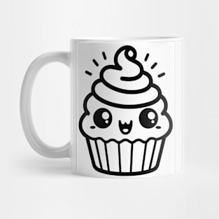 Happy Cupcake With Swirly Frosting Mug
